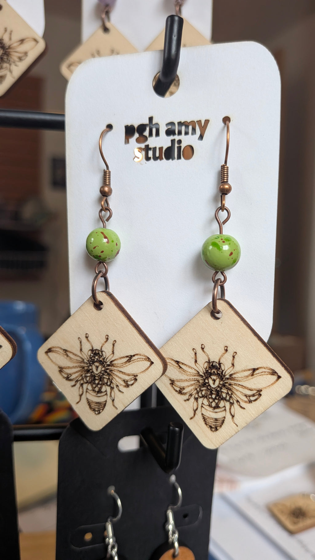 AVTeaCo Bee Earrings