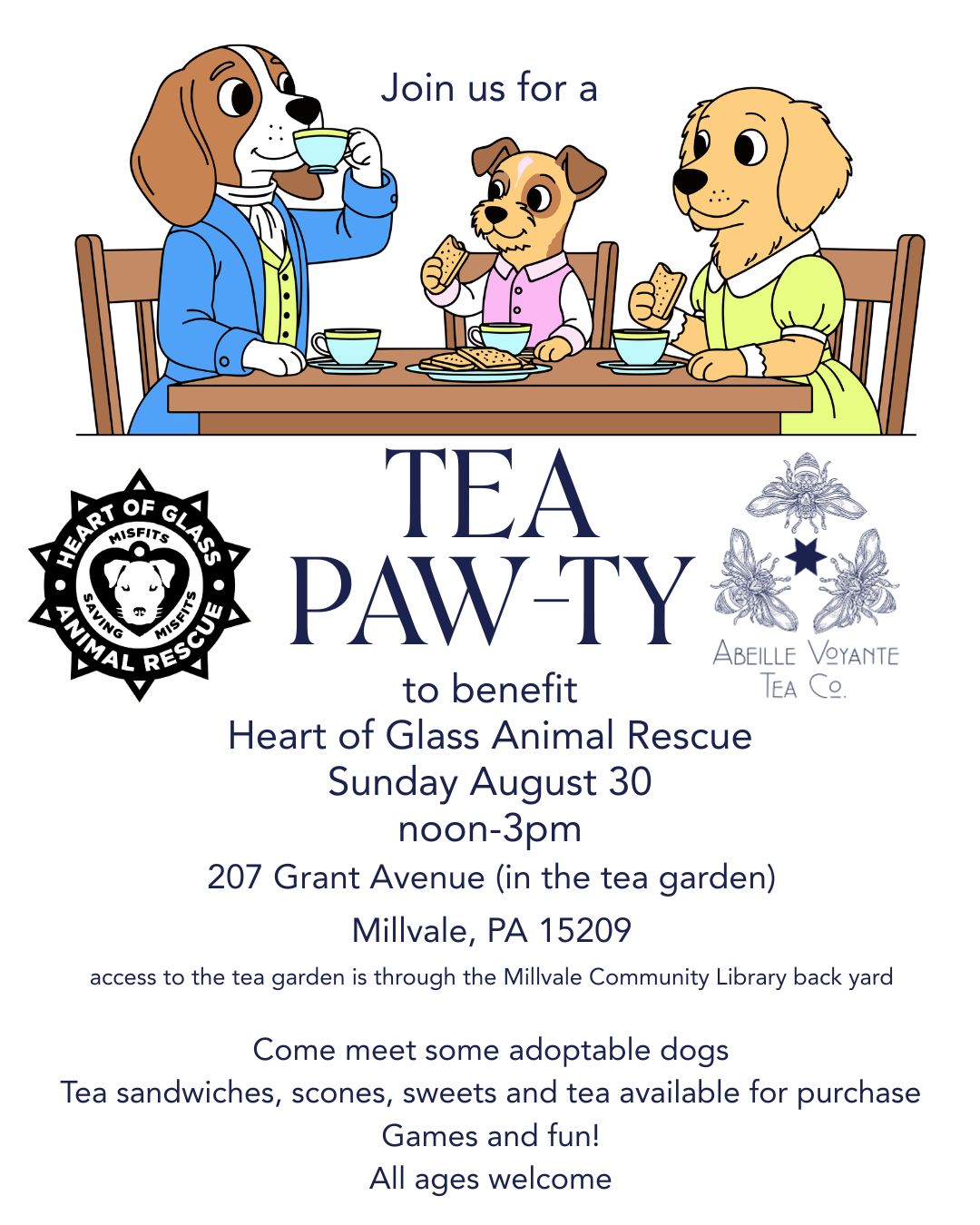 Tea Paw-ty benefit for Heart of Glass Animal Rescue