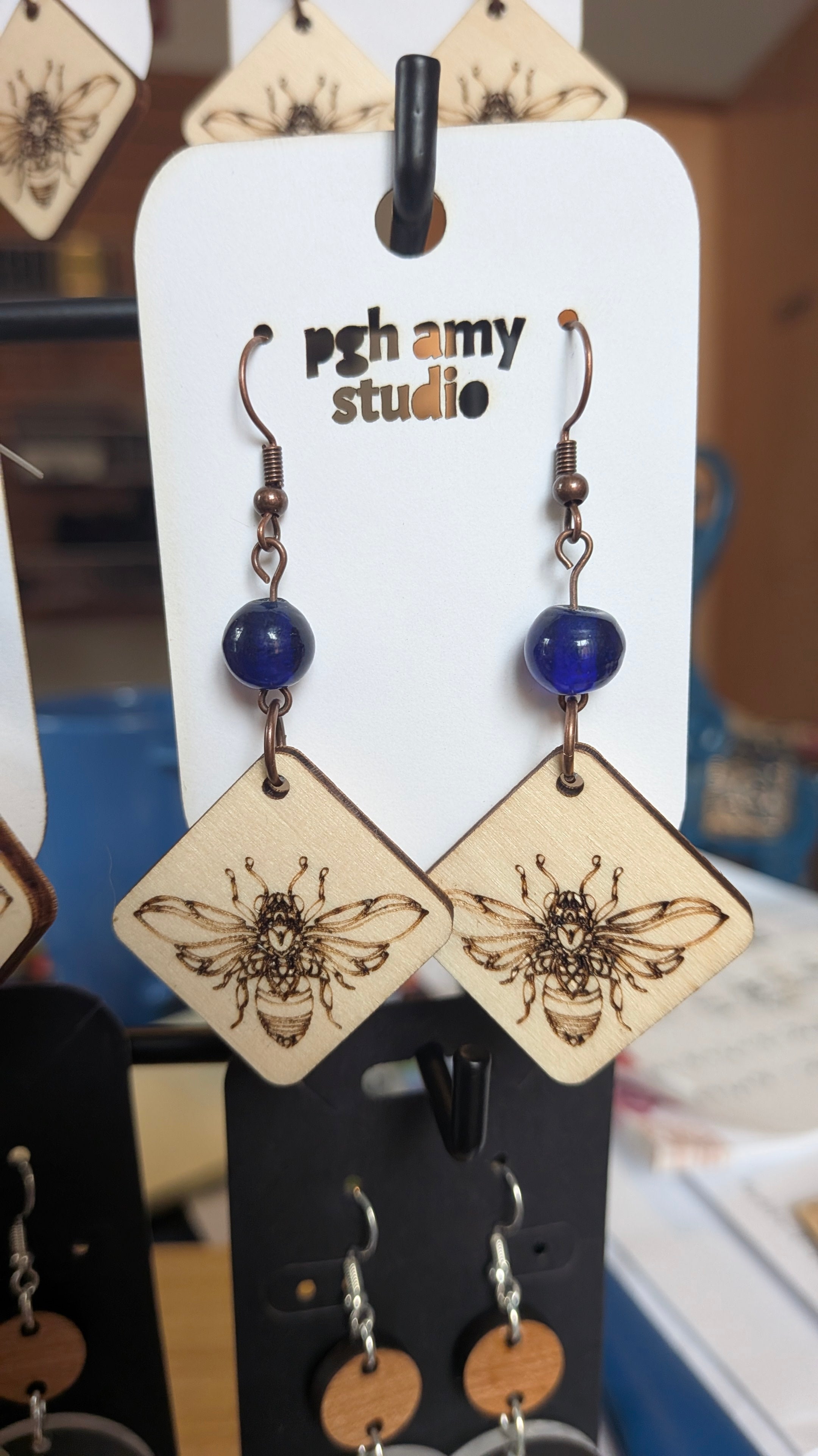AVTeaCo Bee Earrings