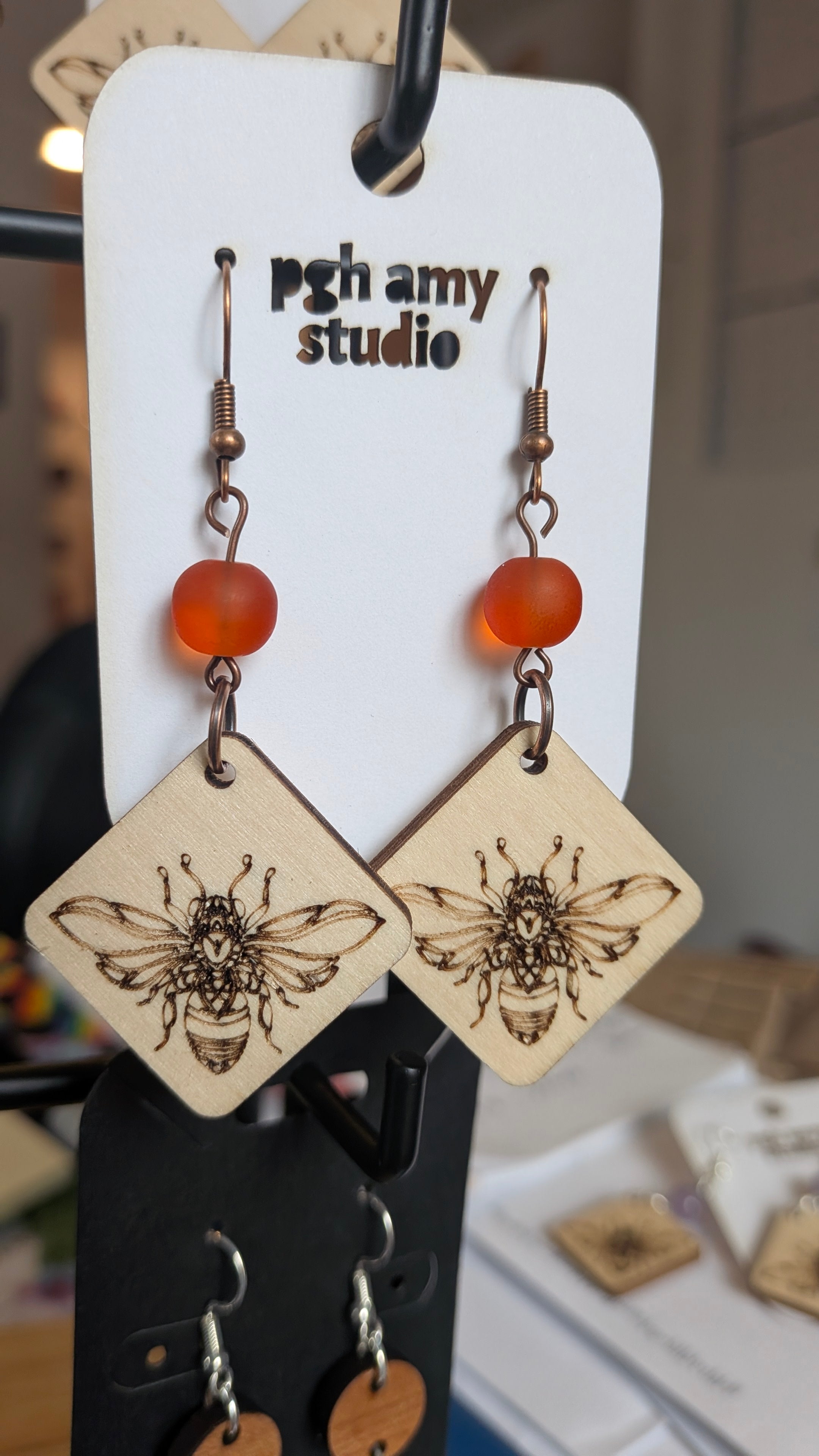 AVTeaCo Bee Earrings