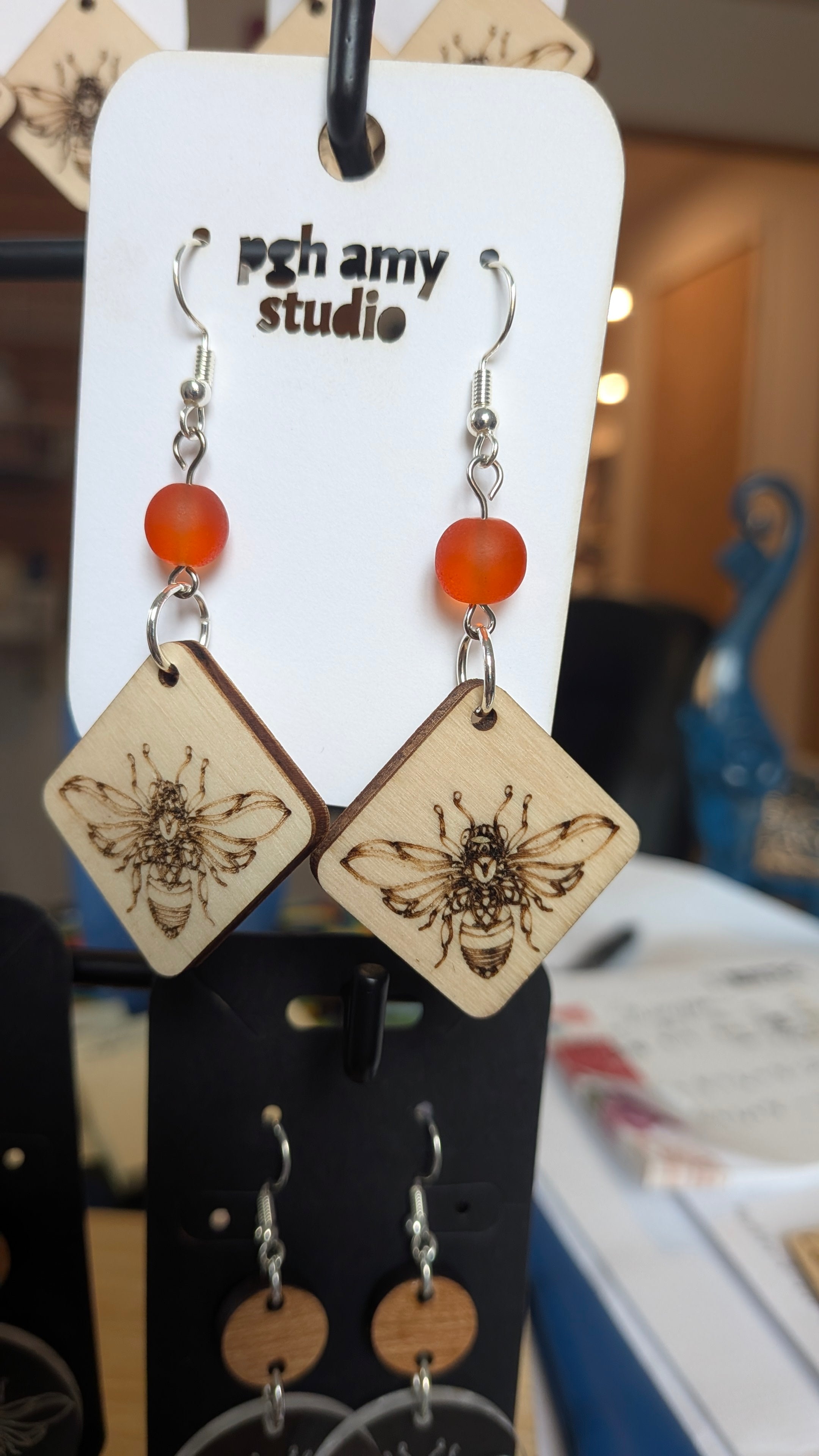 AVTeaCo Bee Earrings