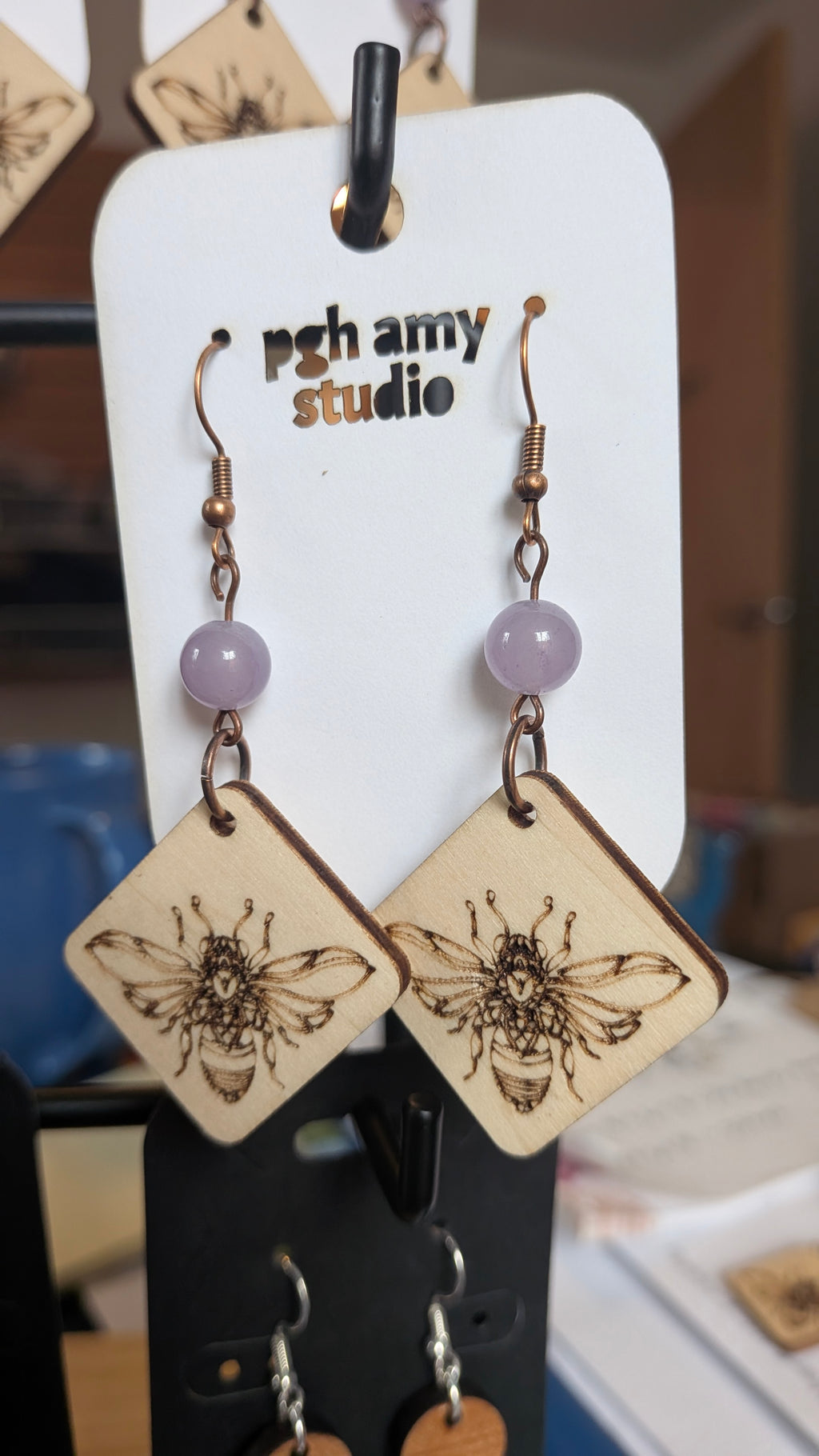 AVTeaCo Bee Earrings