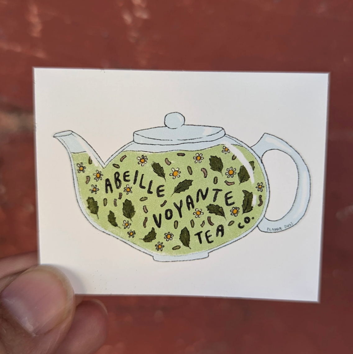 AVTea Co Sticker Tea Pot Steeping