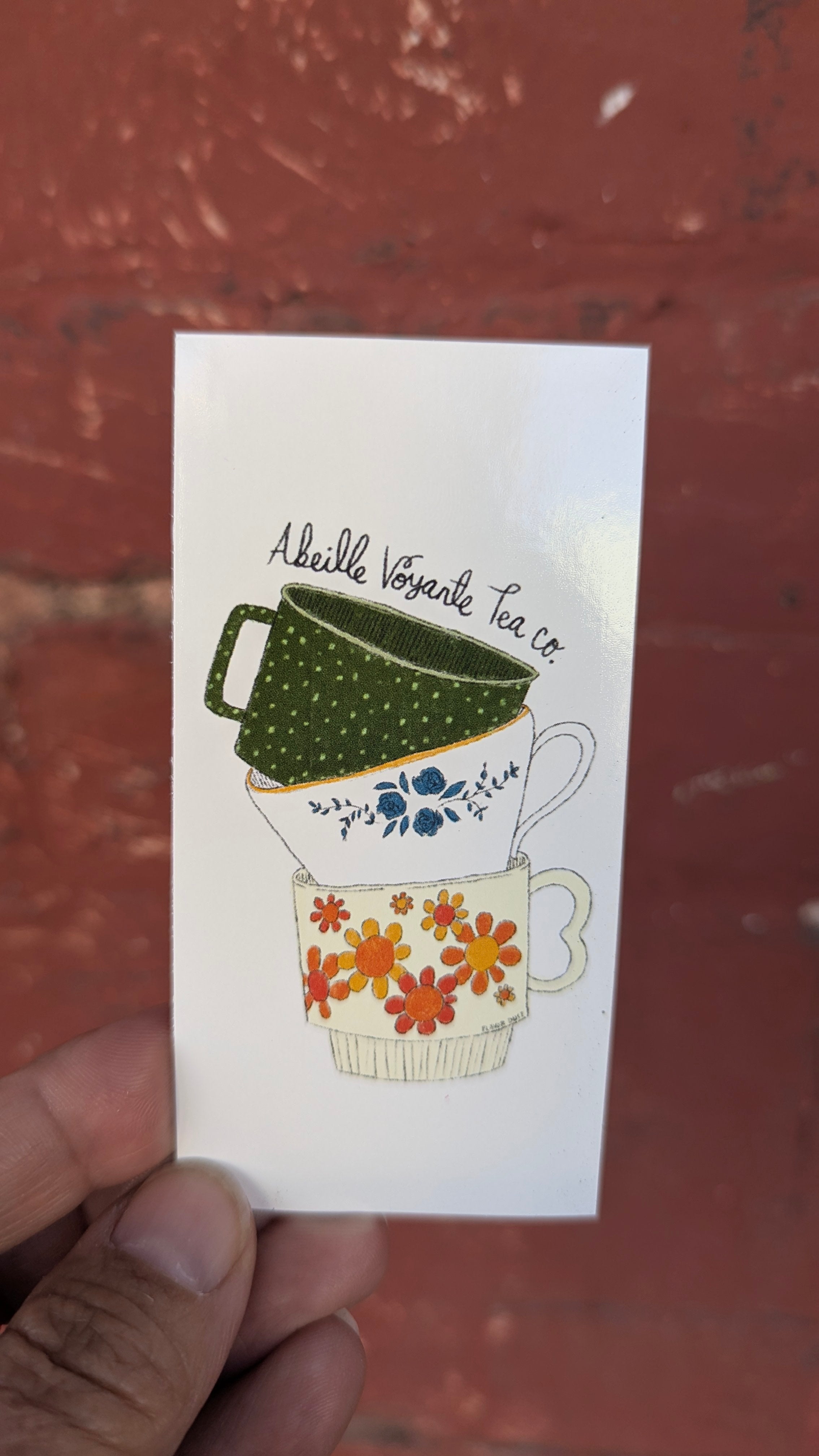 AVTea Co Sticker Tea Cups Stacked