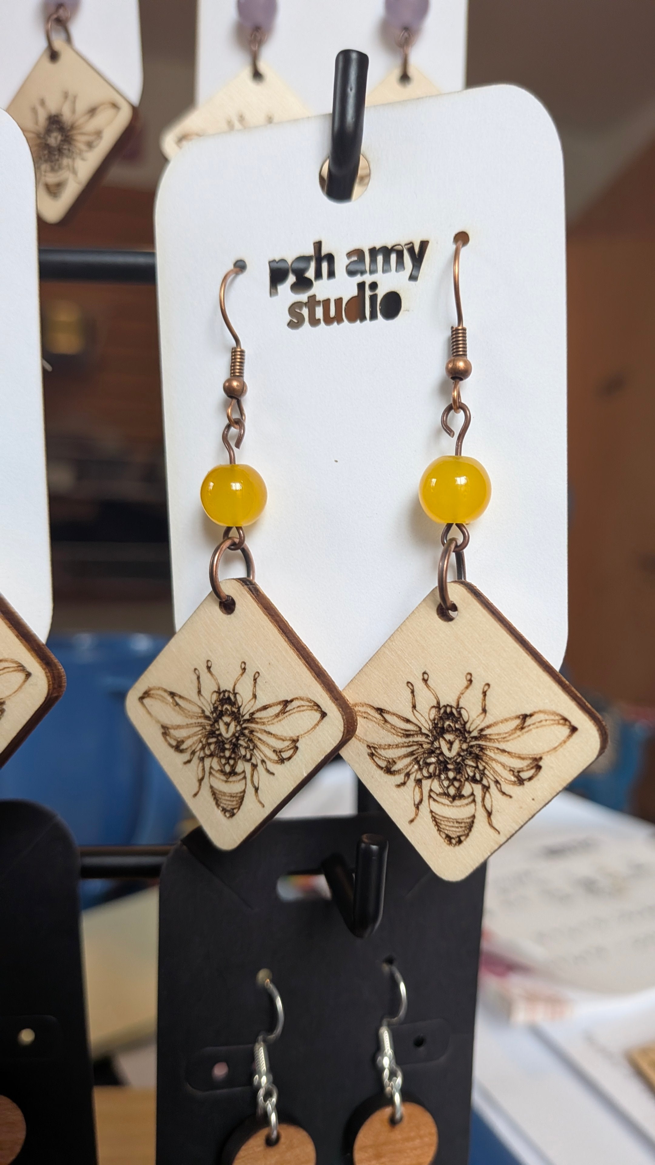 AVTeaCo Bee Earrings