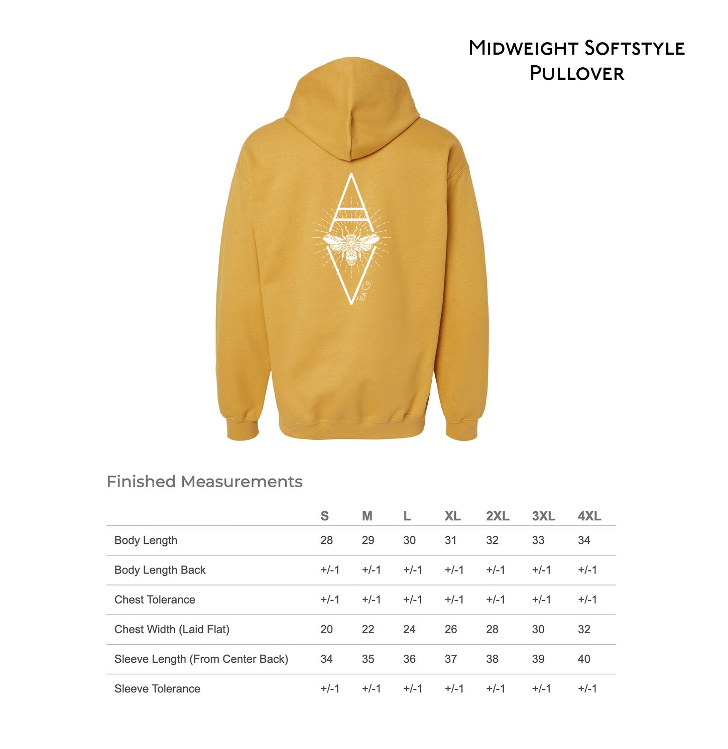 AVTeaCo Citrine Pull Over Hoodie