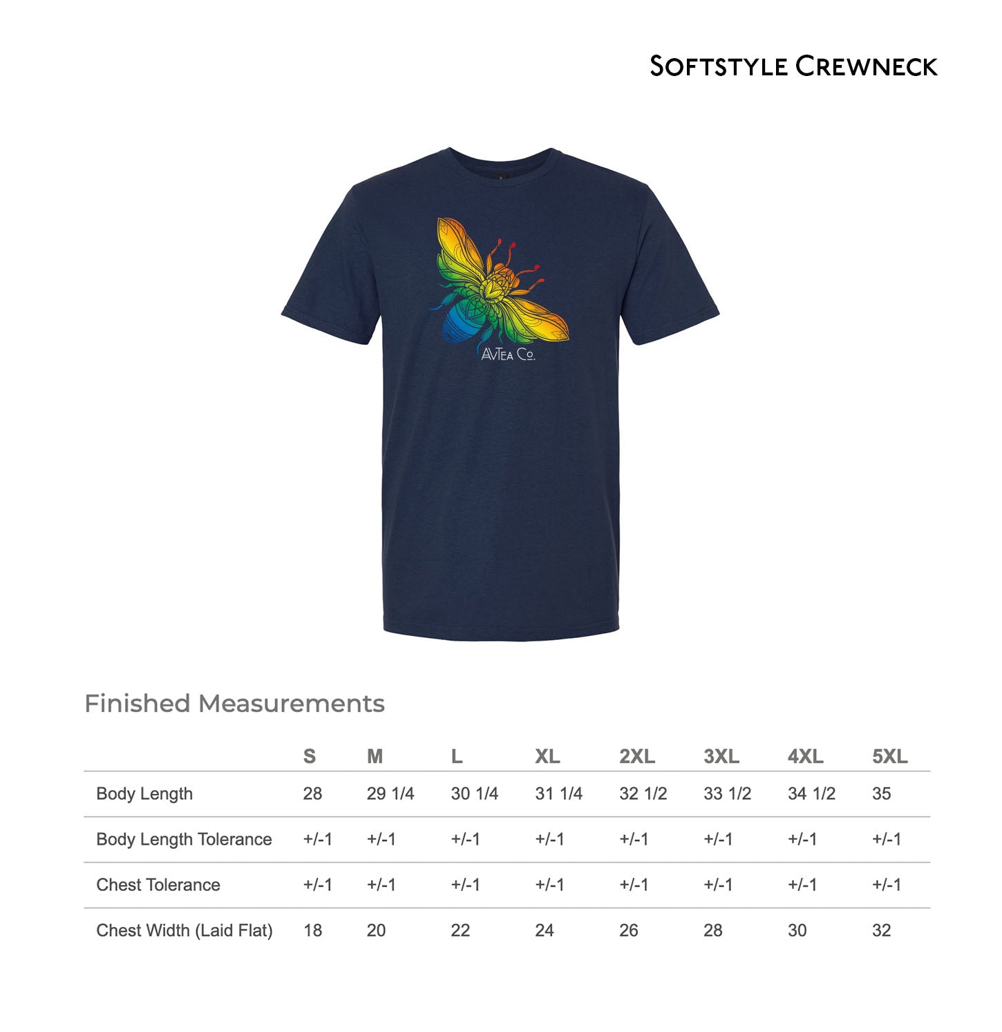 AVTeaCo Navy T-Shirt Scoop Neck