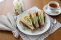 Hummus & Veg Tea Sandwich
