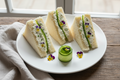 Cucumber & Cream Cheese Tea Sandwich
