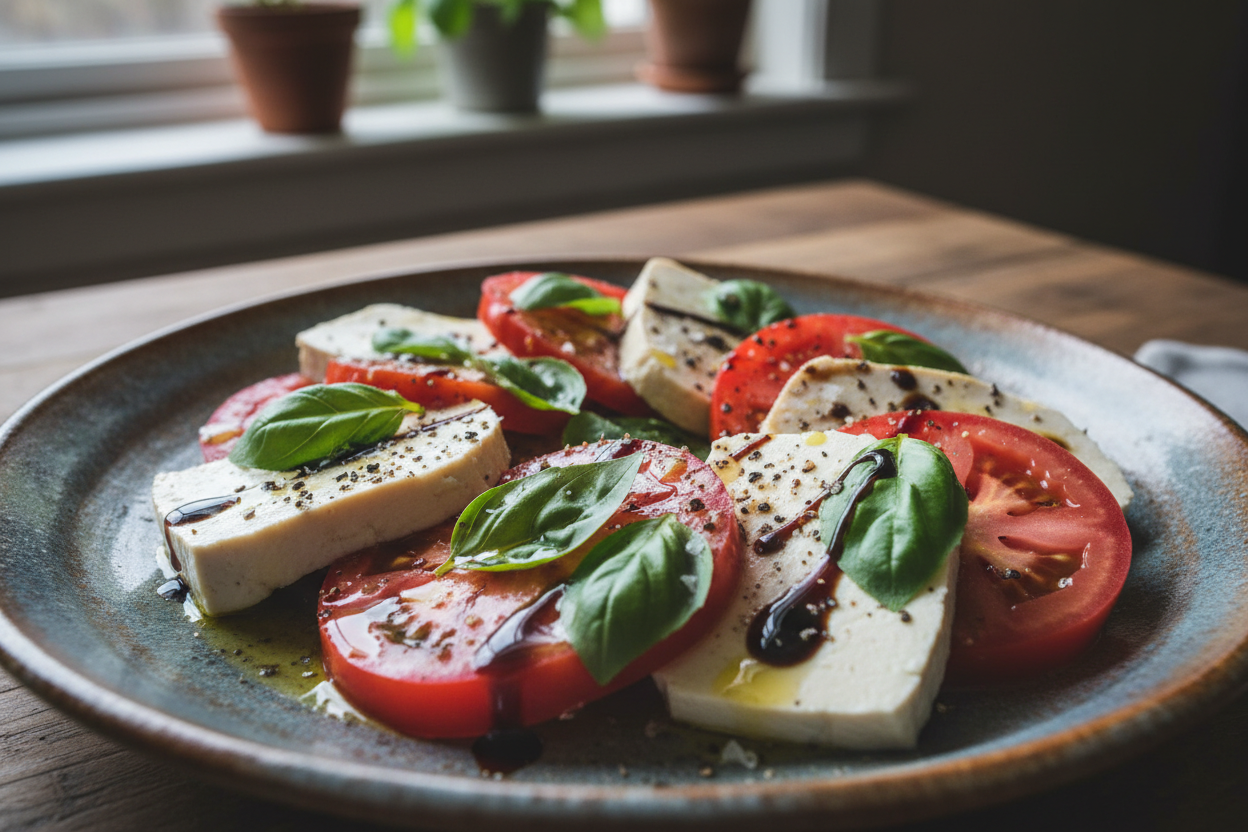 Tofu Caprese Salad
